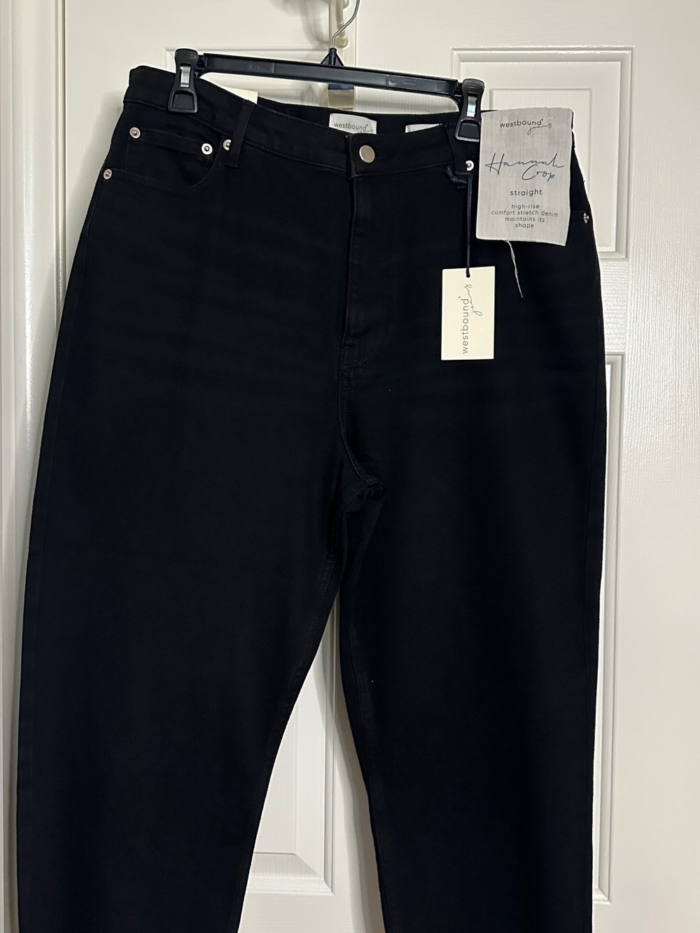 Westbound Black women’s crop Straight Jeans - Classic Straight Fit